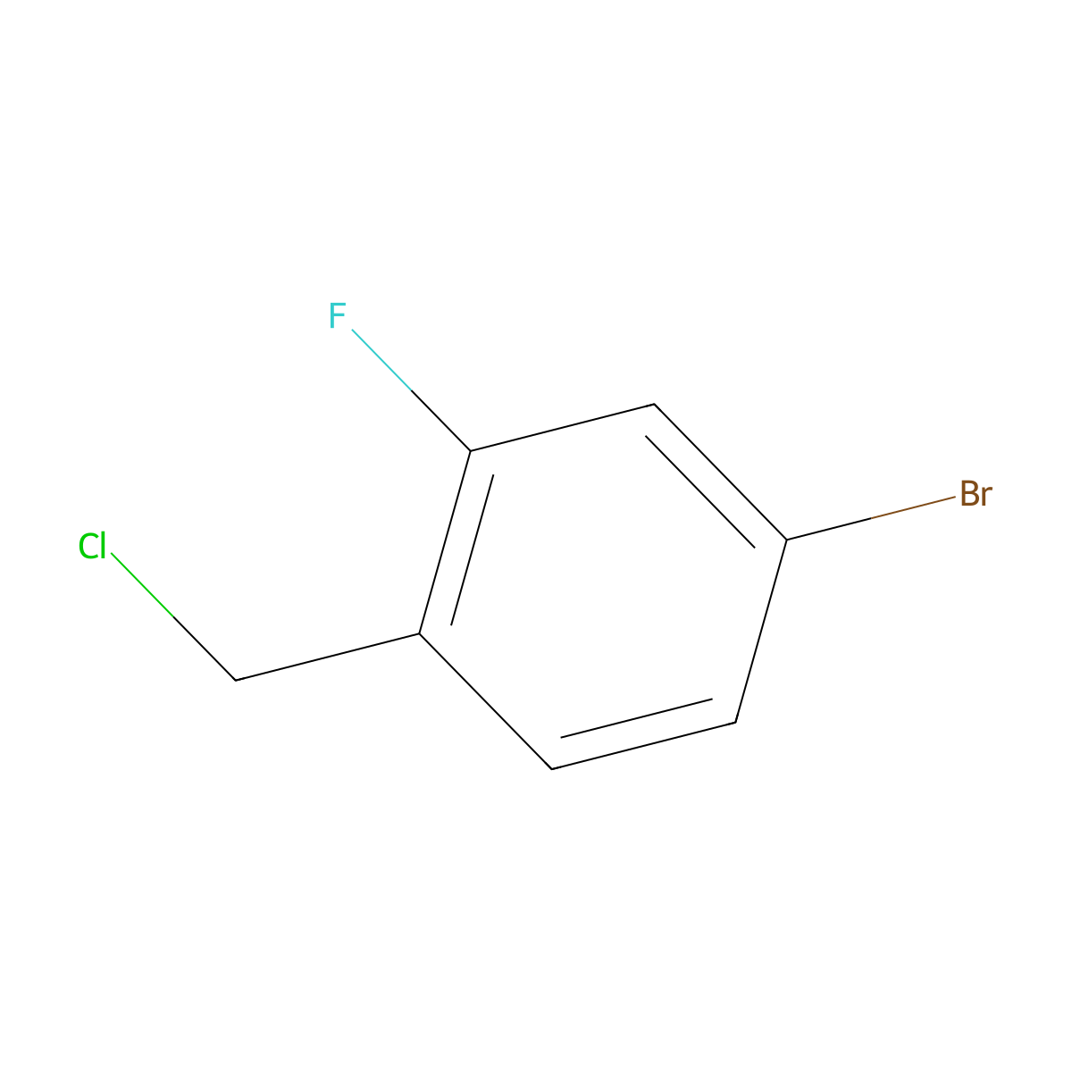 4-Bromo-1-(chloromethyl)-2-fluorobenzene molecular structure, CAS 85510-82-3