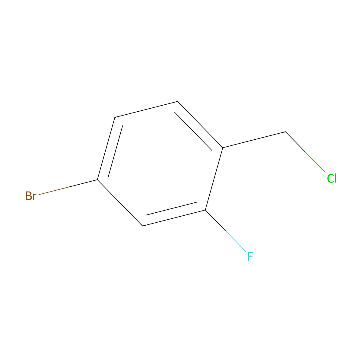 4-Bromo-1-(chloromethyl)-2-fluorobenzene molecular structure, CAS 85510-82-3