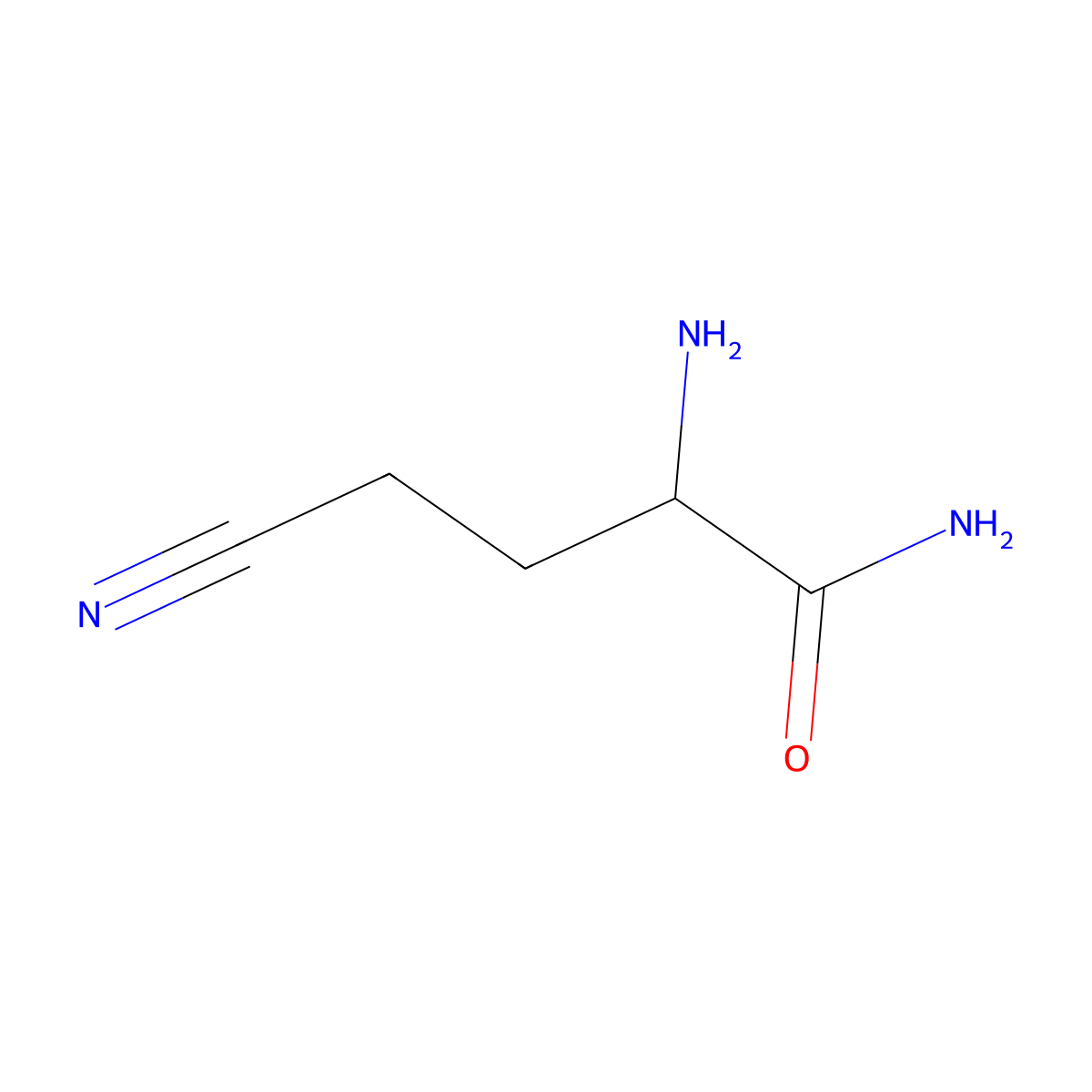 2-Amino-4-cyanobutanamide molecular structure, CAS 85514-11-0