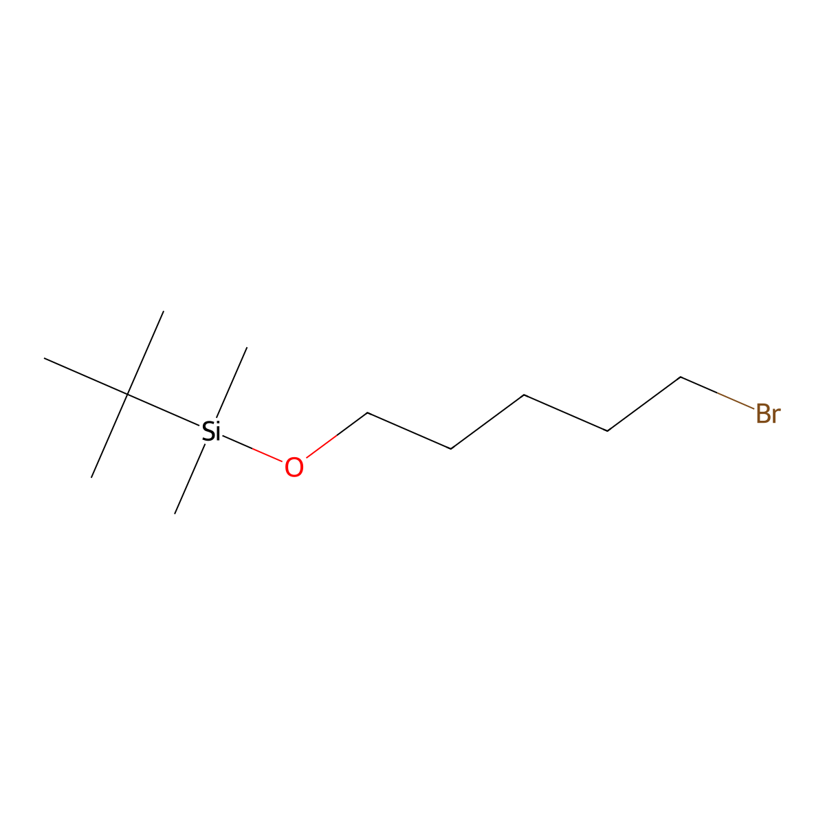 ((5-Bromopentyl)oxy)(tert-butyl)dimethylsilane molecular structure, CAS 85514-43-8