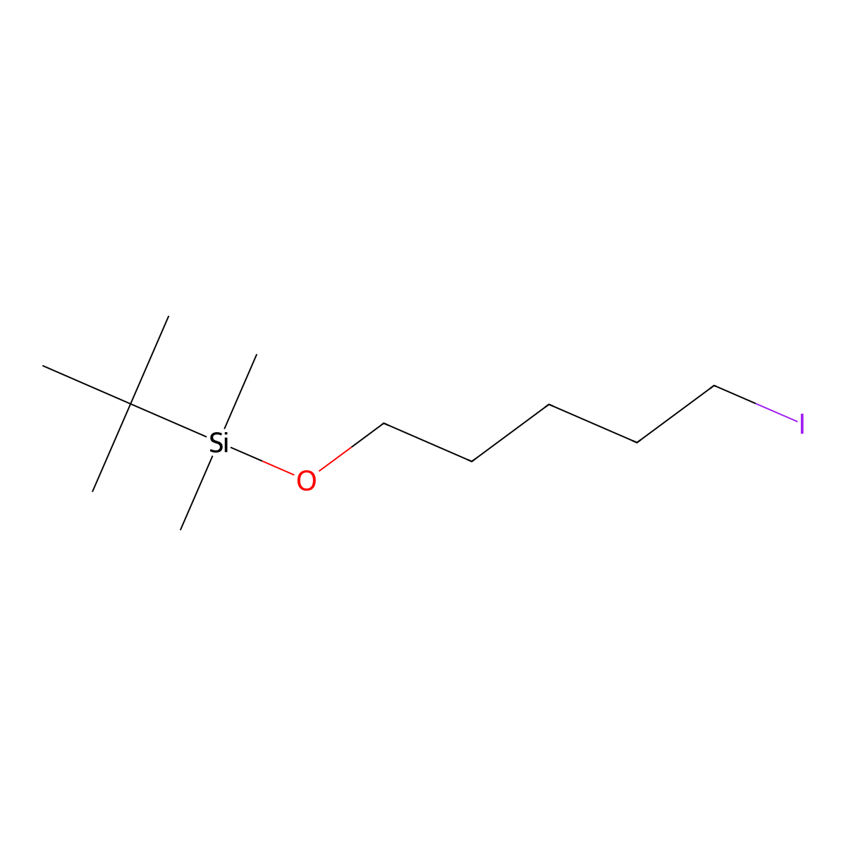 tert-Butyl((5-iodopentyl)oxy)dimethylsilane molecular structure, CAS 85514-45-0