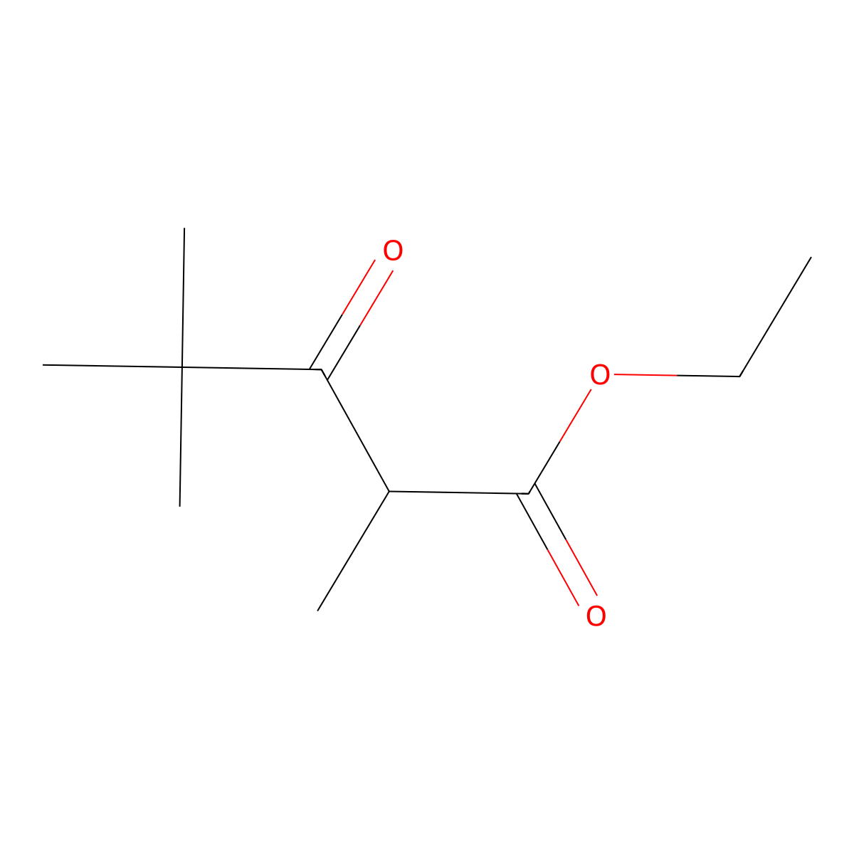 Ethyl 2,4,4-trimethyl-3-oxopentanoate molecular structure, CAS 85515-84-0
