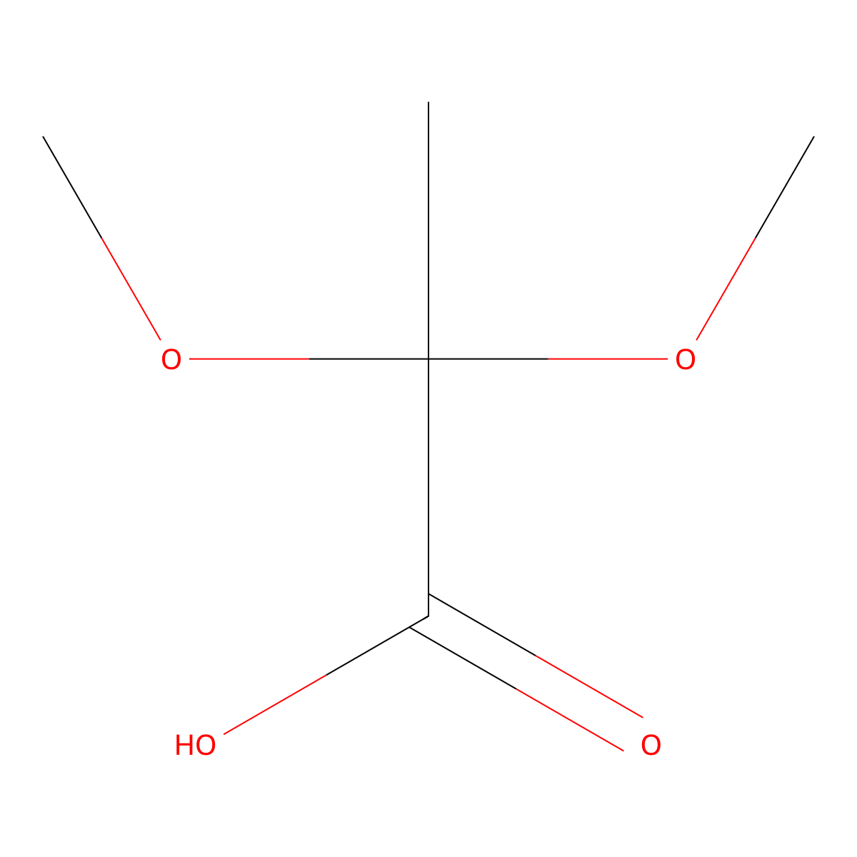 2,2-Dimethoxypropanoic acid molecular structure, CAS 85515-87-3