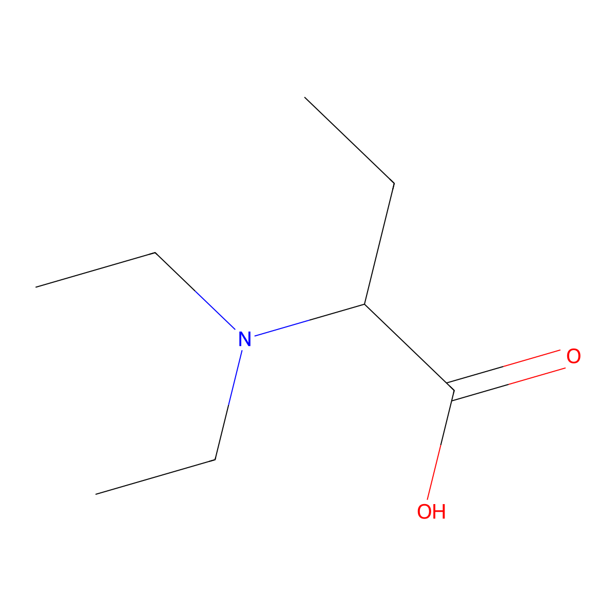 2-(Diethylamino)butanoic acid molecular structure, CAS 855152-24-8
