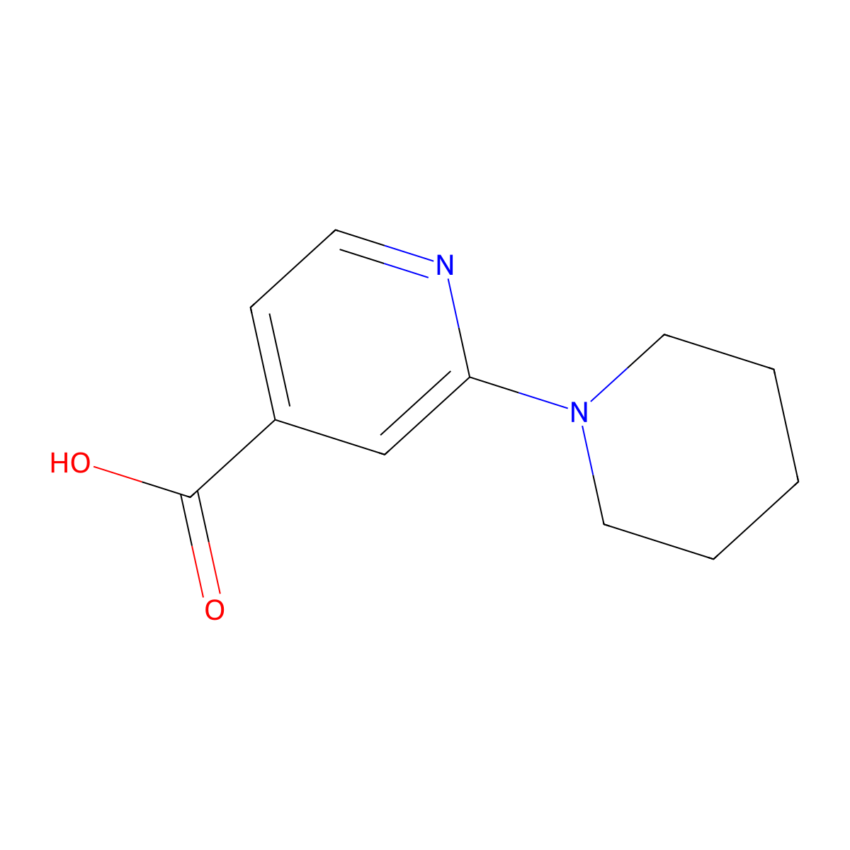 2-Piperidinoisonicotinic acid molecular structure, CAS 855153-75-2