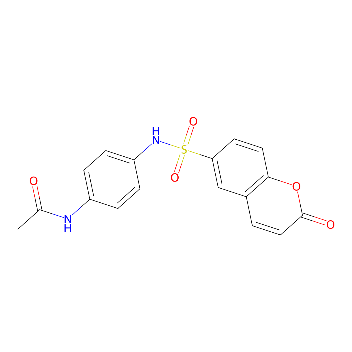 N-[4-(2-oxo-2H-chromene-6-sulfonamido)phenyl]acetamide molecular structure, CAS 855159-75-0