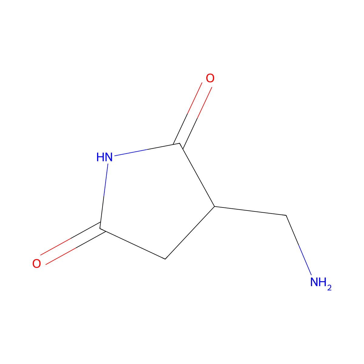 3-(Aminomethyl)pyrrolidine-2,5-dione molecular structure, CAS 85516-42-3