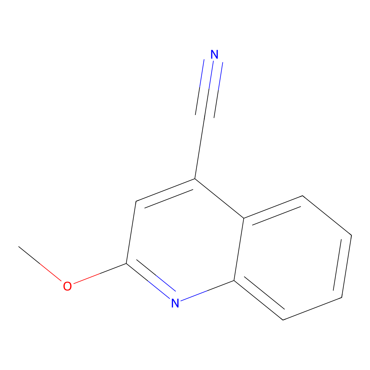 2-Methoxyquinoline-4-carbonitrile molecular structure, CAS 855165-19-4
