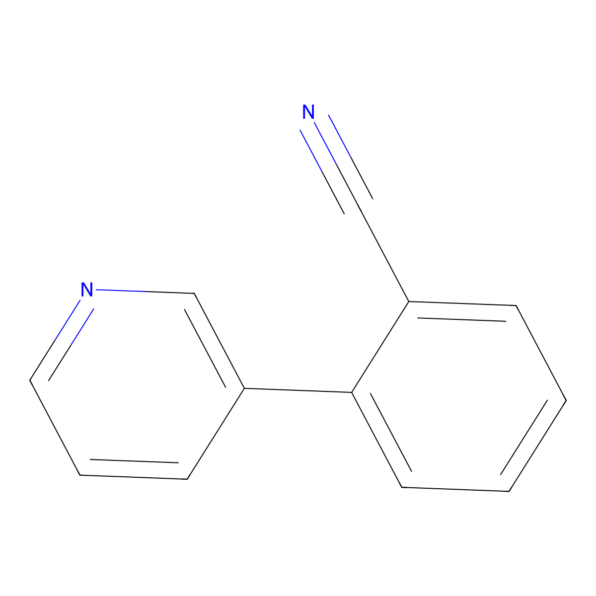 2-(Pyridin-3-yl)benzonitrile molecular structure, CAS 855196-53-1