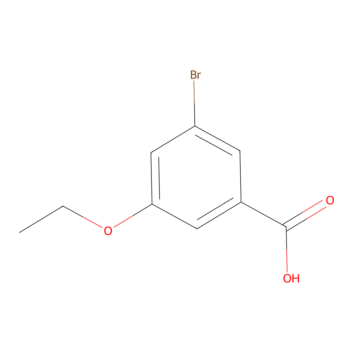 3-Bromo-5-ethoxybenzoic acid molecular structure, CAS 855198-27-5