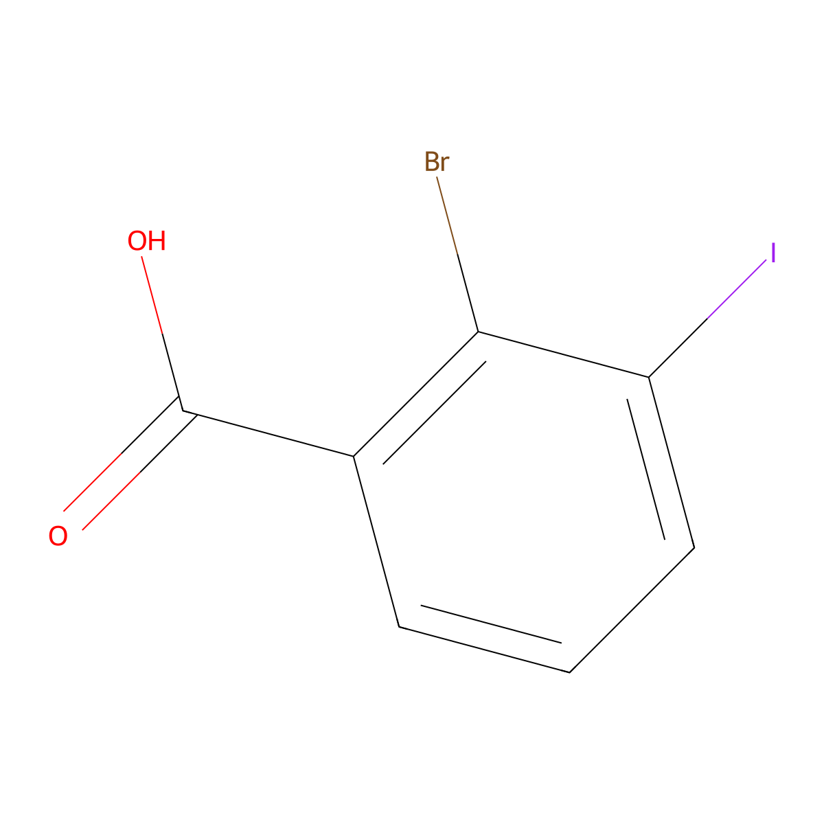 2-Bromo-3-iodobenzoic acid molecular structure, CAS 855198-37-7