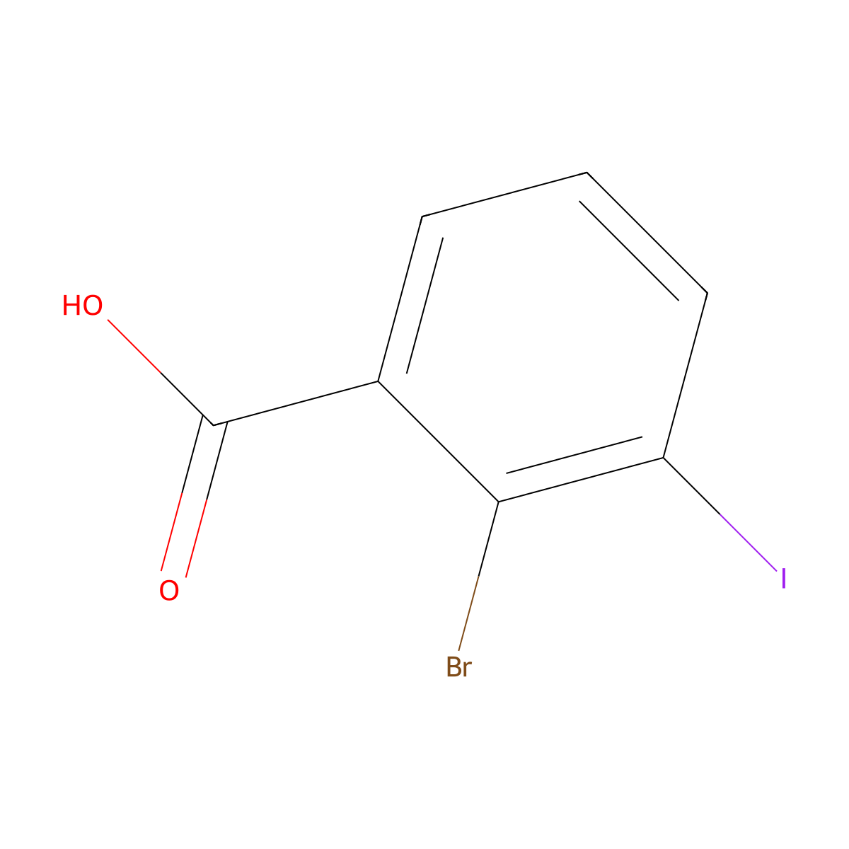 2-Bromo-3-iodobenzoic acid molecular structure, CAS 855198-37-7