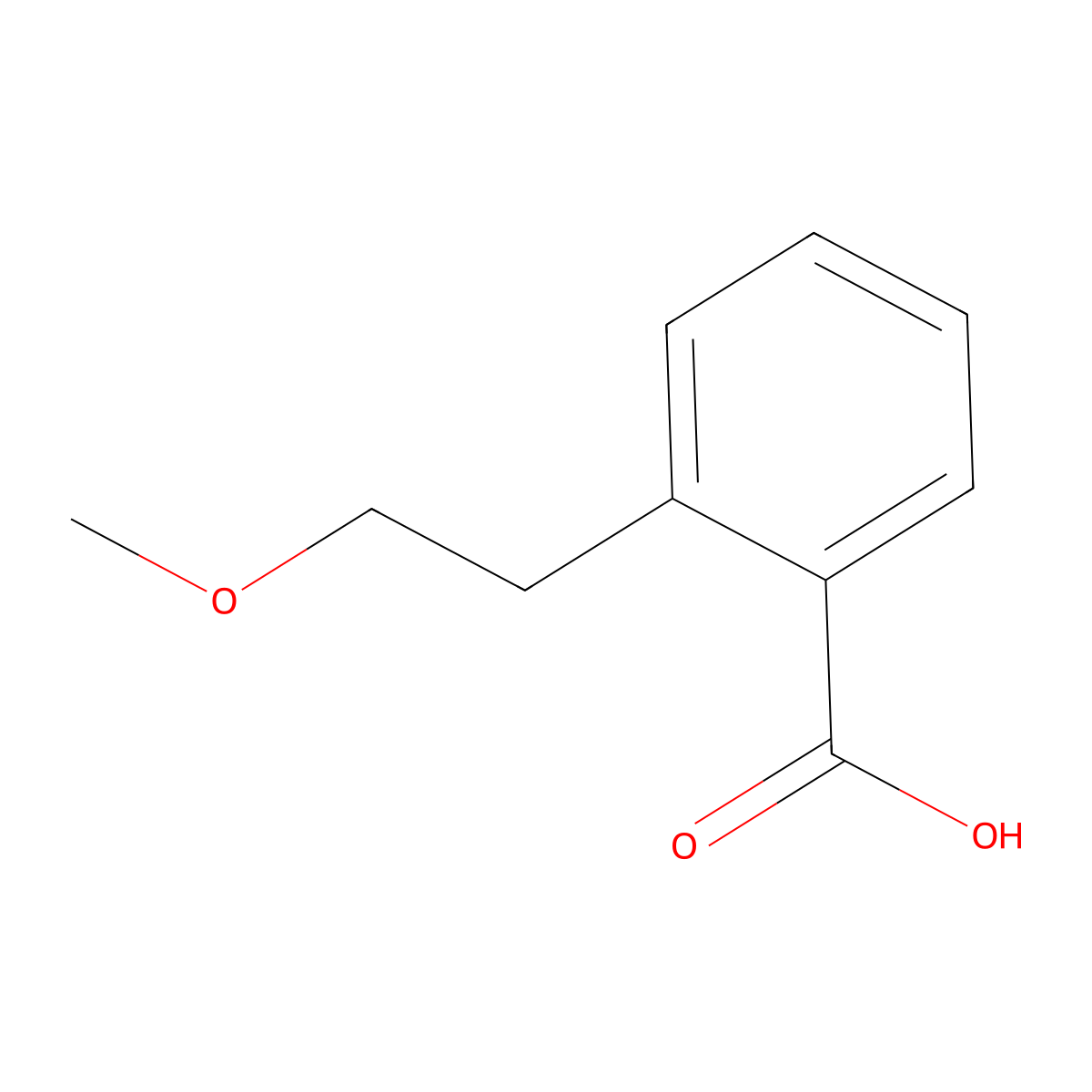 2-(2-Methoxyethyl)benzoic acid molecular structure, CAS 855199-04-1