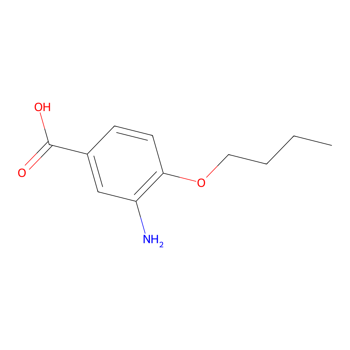 3-Amino-4-butoxybenzoic acid molecular structure, CAS 855202-63-0