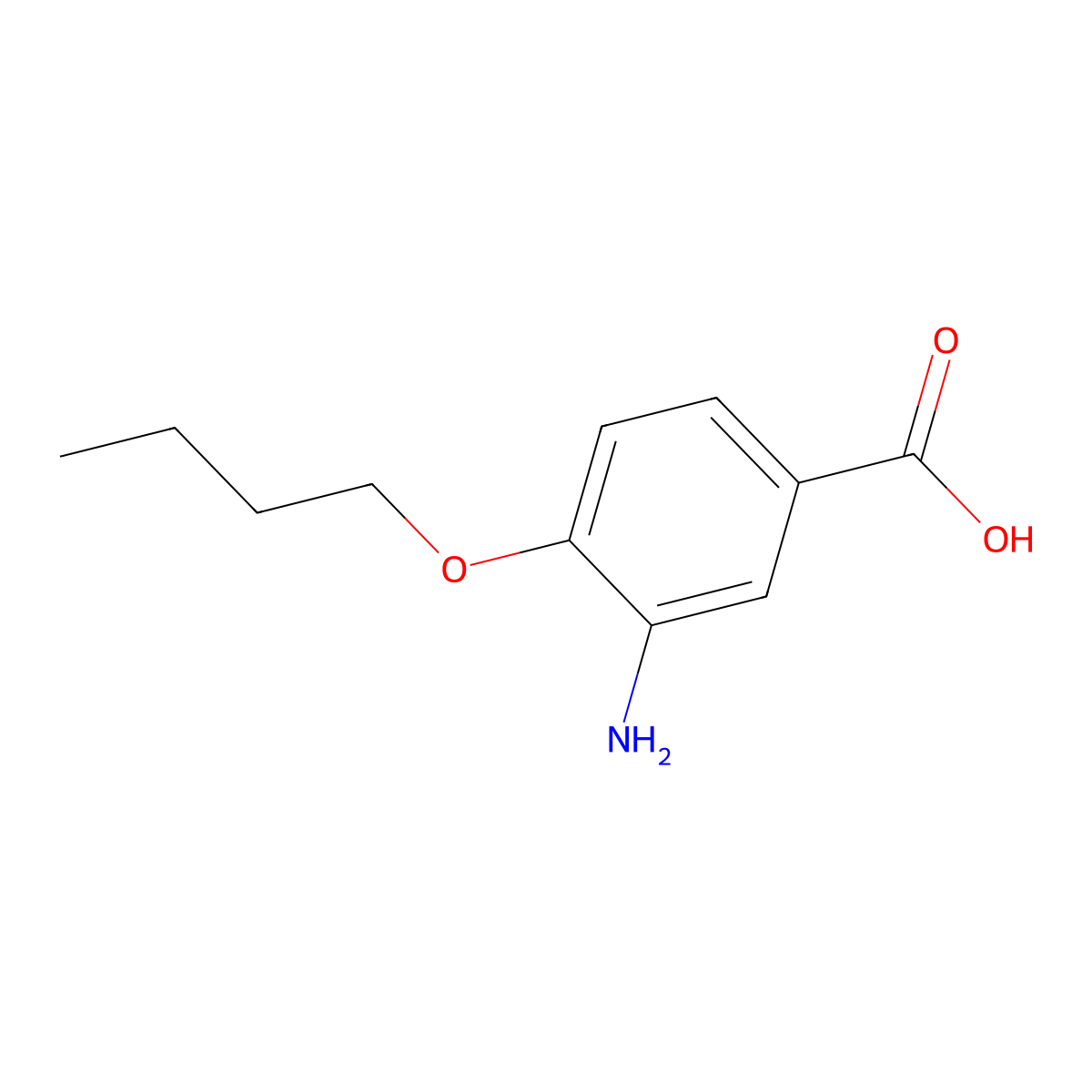 3-Amino-4-butoxybenzoic acid molecular structure, CAS 855202-63-0