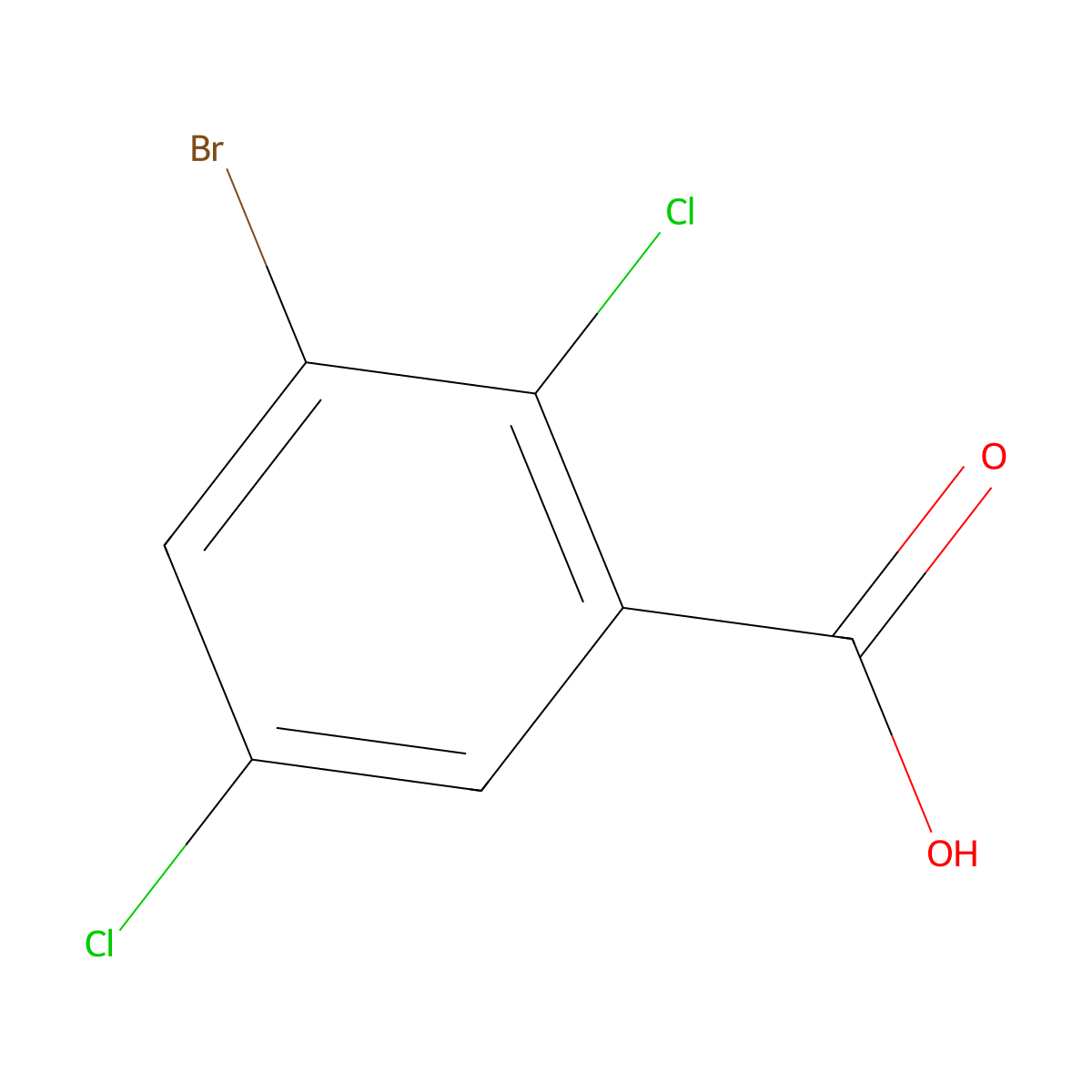 3-Bromo-2,5-dichlorobenzoic acid molecular structure, CAS 855202-79-8