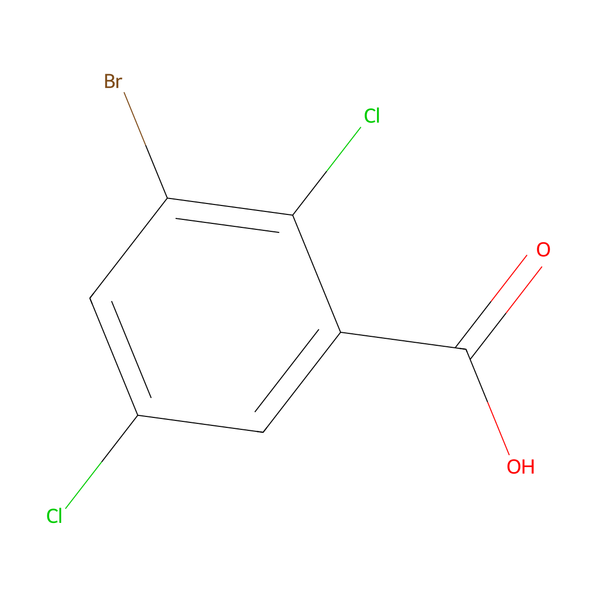 3-Bromo-2,5-dichlorobenzoic acid molecular structure, CAS 855202-79-8