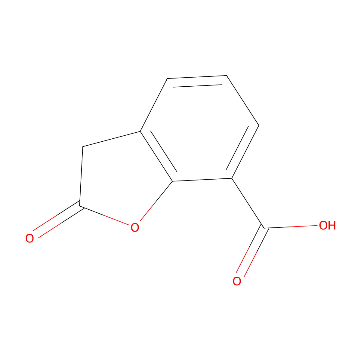 2-Oxo-2,3-dihydro-1-benzofuran-7-carboxylic acid molecular structure, CAS 855221-95-3