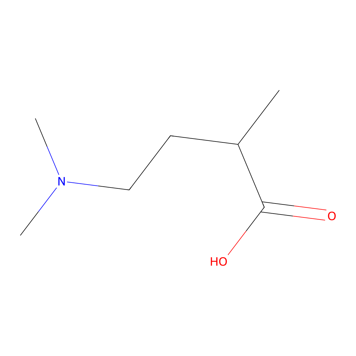4-(Dimethylamino)-2-methylbutanoic acid molecular structure, CAS 855224-99-6