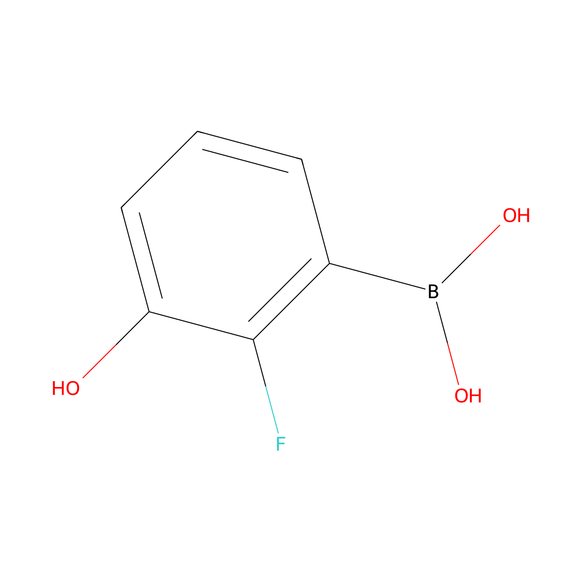 2-Fluoro-3-hydroxyphenylboronic acid molecular structure, CAS 855230-60-3