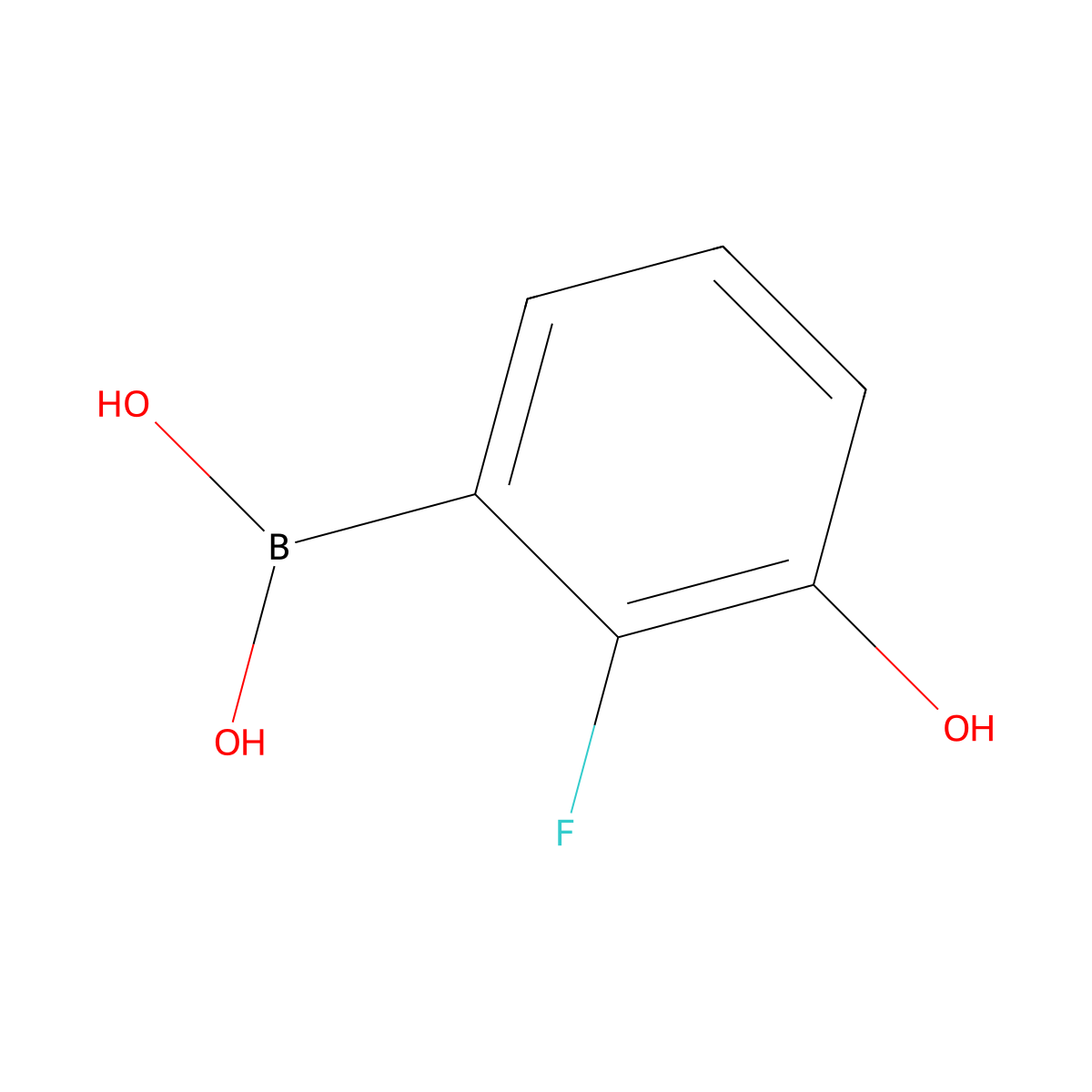 2-Fluoro-3-hydroxyphenylboronic acid molecular structure, CAS 855230-60-3