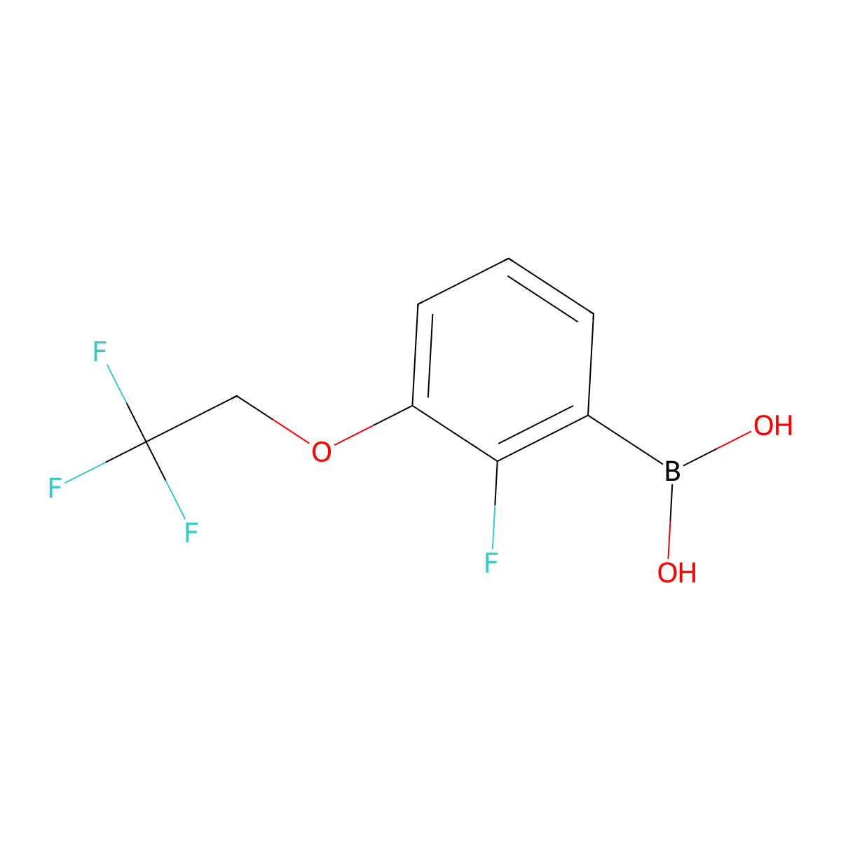 (2-Fluoro-3-(2,2,2-trifluoroethoxy)phenyl)boronic acid molecular structure, CAS 855230-62-5