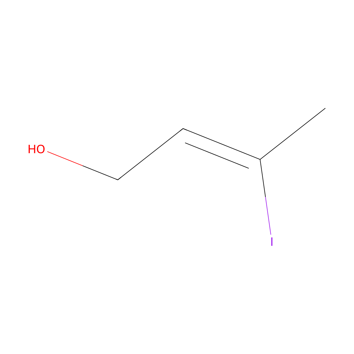 3-Iodobut-2-en-1-ol molecular structure, CAS 855233-47-5