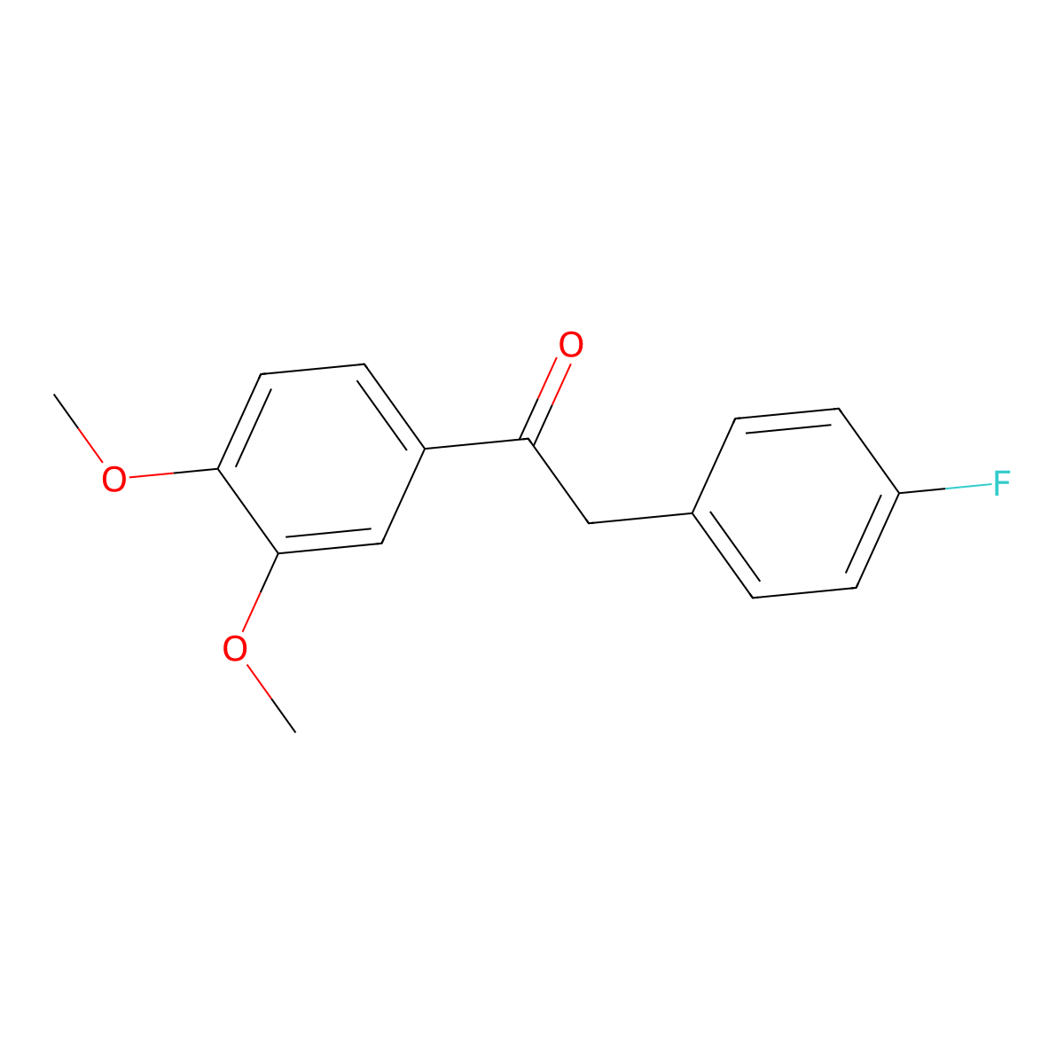 1-(3,4-Dimethoxyphenyl)-2-(4-fluorophenyl)ethanone molecular structure, CAS 85524-81-8