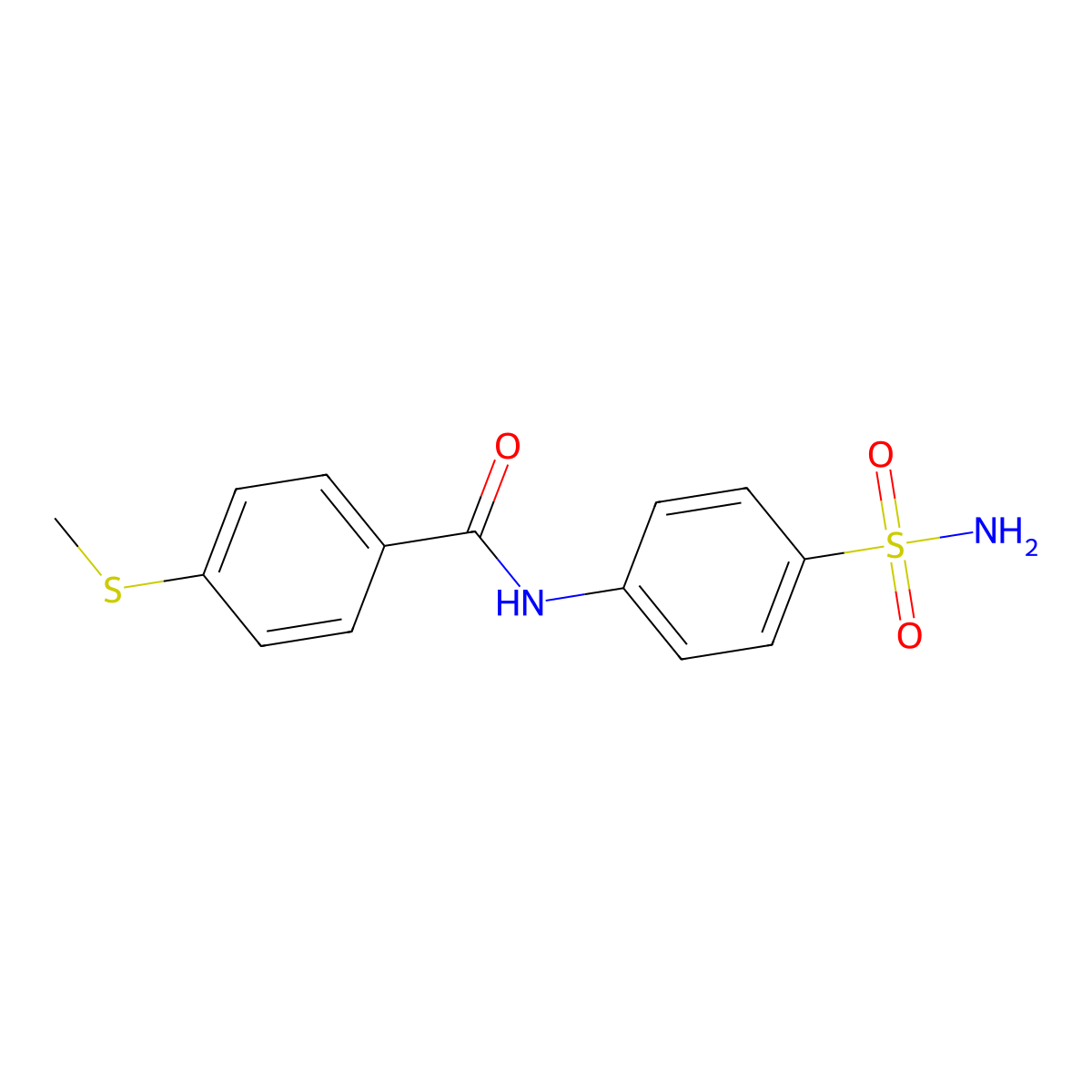 4-(methylthio)-N-(4-sulfamoylphenyl)benzamide molecular structure, CAS 855245-22-6