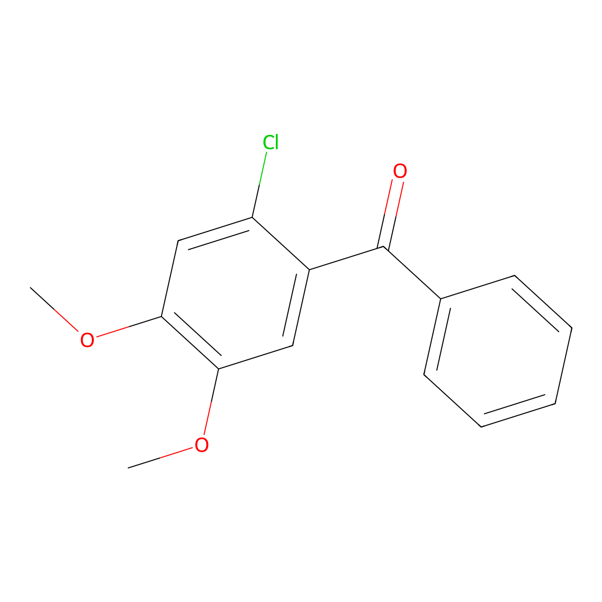 (2-Chloro-4,5-dimethoxyphenyl)-phenylmethanone molecular structure, CAS 85525-23-1