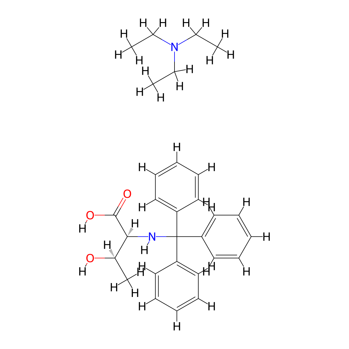 Trt-L-thr-OH tea molecular structure, CAS 855258-11-6