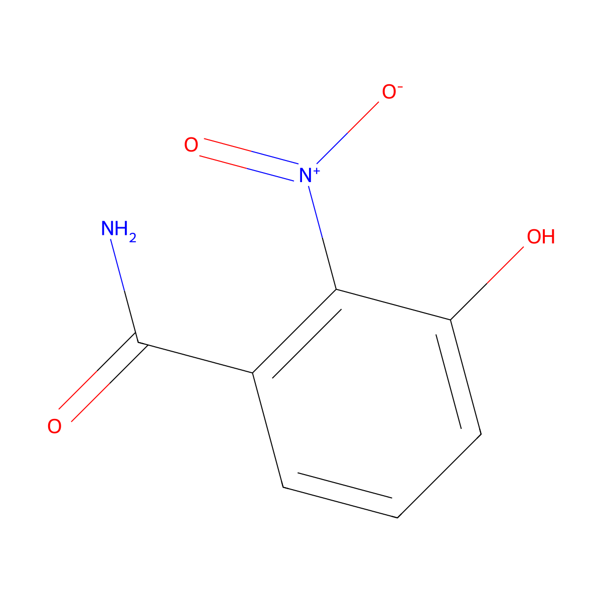 3-Hydroxy-2-nitrobenzamide molecular structure, CAS 855262-82-7