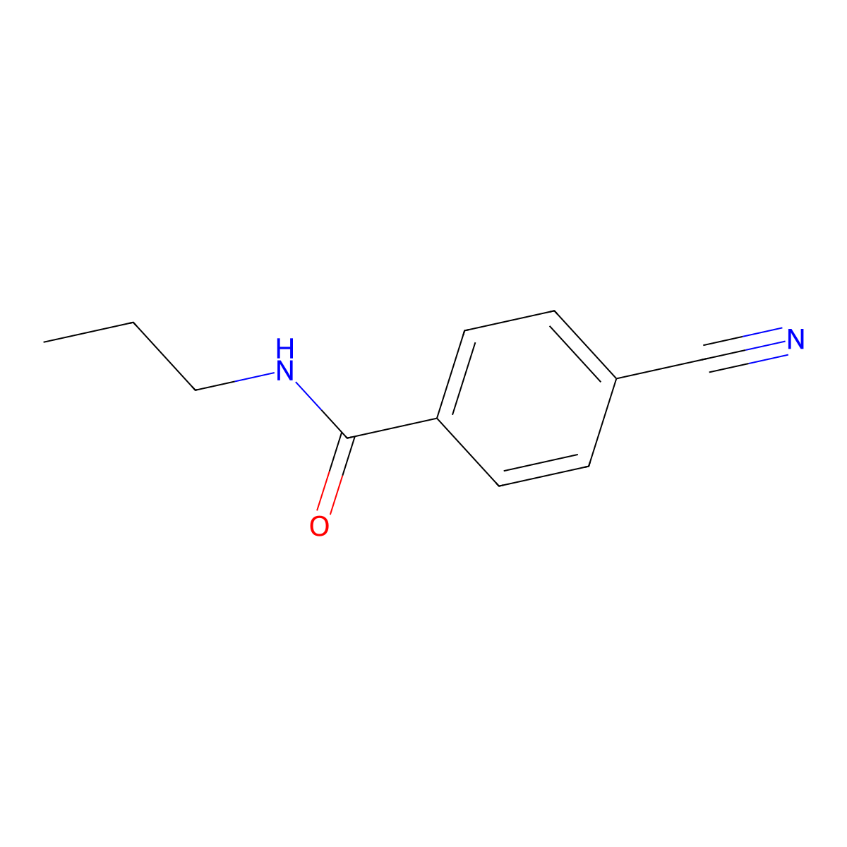 4-cyano-N-propylbenzamide molecular structure, CAS 855264-75-4