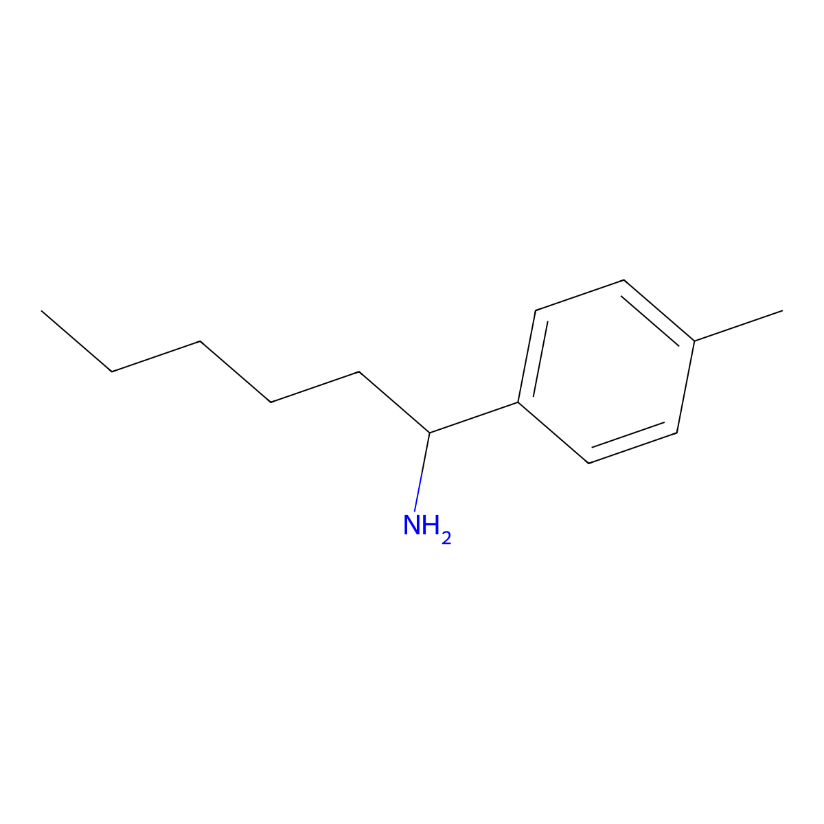 1-(4-Methylphenyl)hexan-1-amine molecular structure, CAS 855267-73-1
