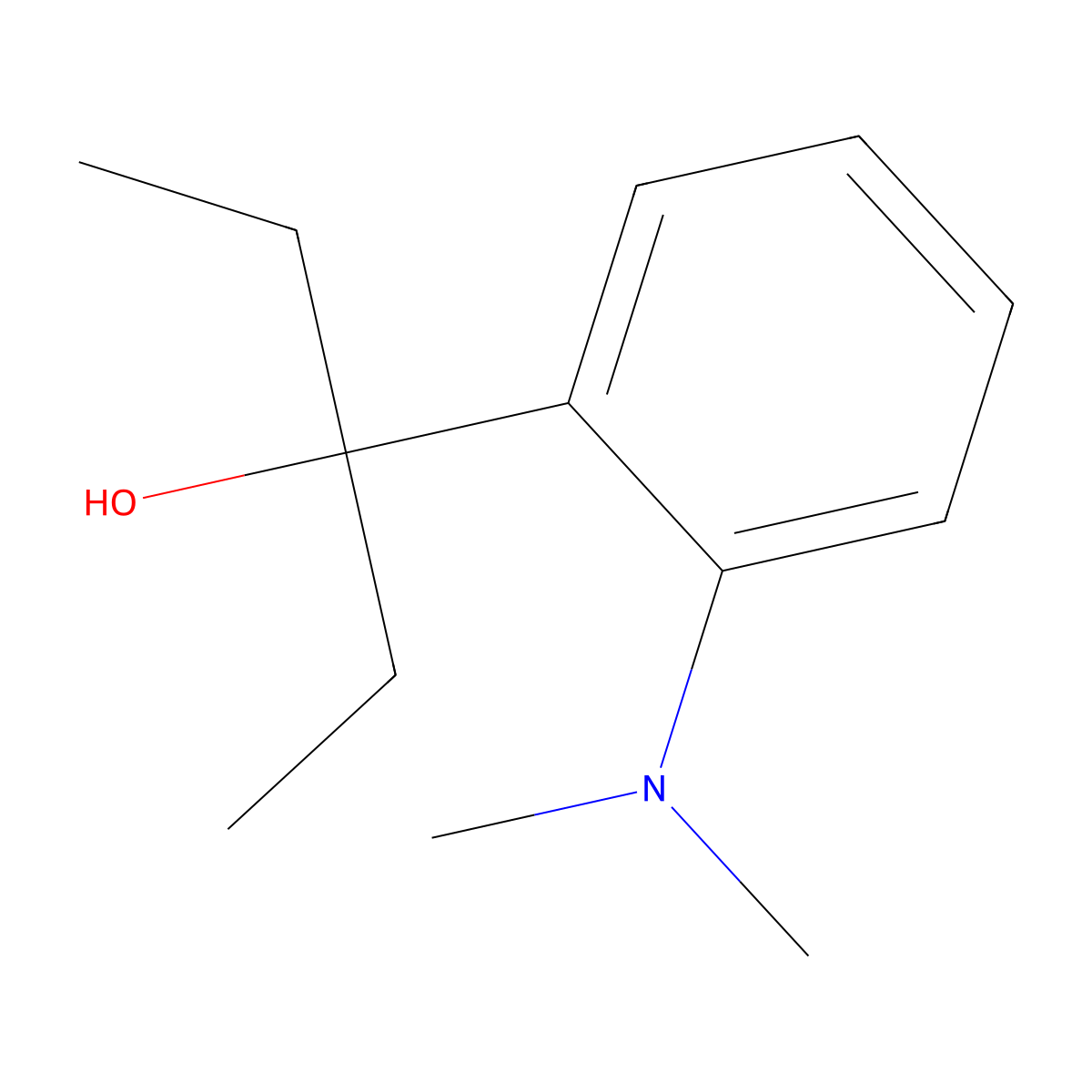 3-[2-(Dimethylamino)phenyl]-3-pentanol molecular structure, CAS 855271-77-1