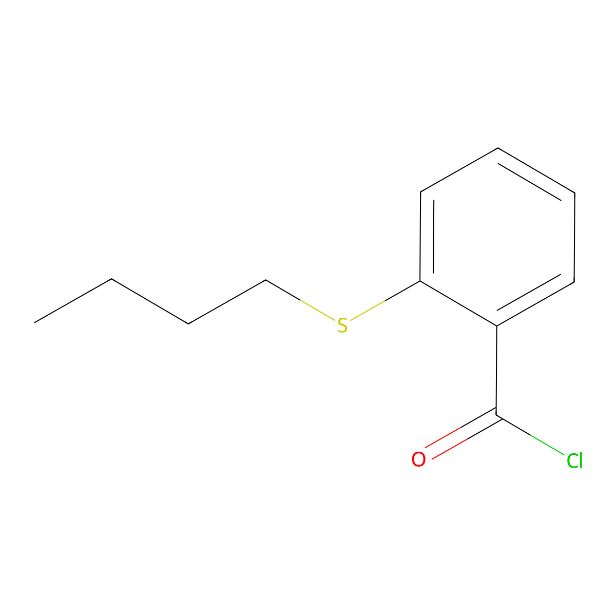 2-(n-Butylthio)benzoyl chloride molecular structure, CAS 855272-65-0