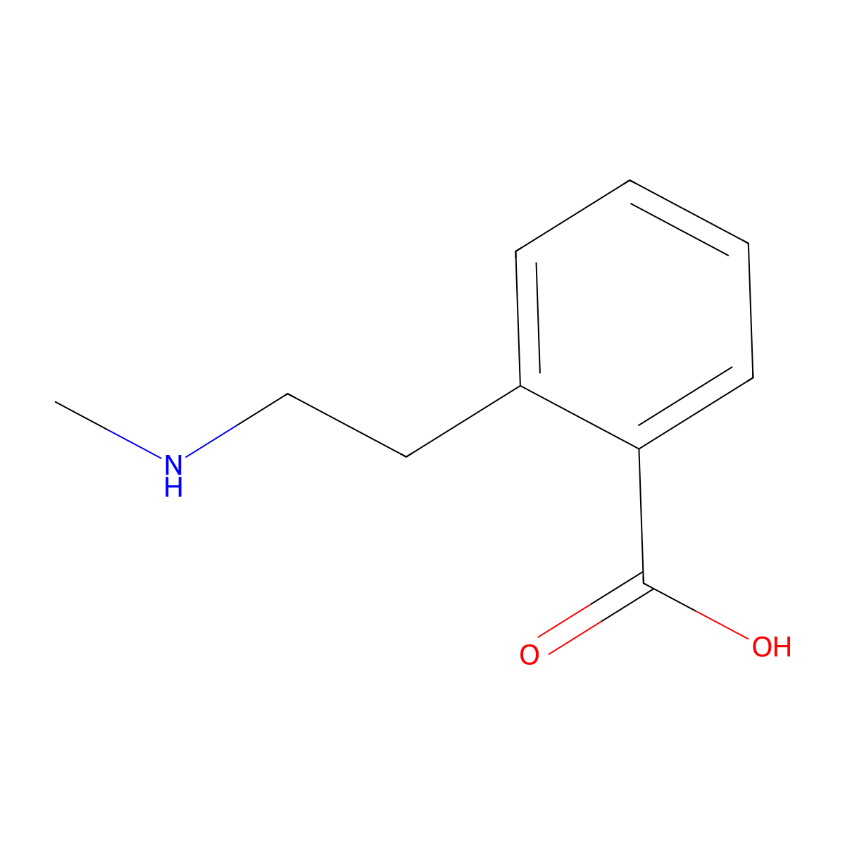 2-[2-(Methylamino)ethyl]benzoic acid molecular structure, CAS 855277-17-7