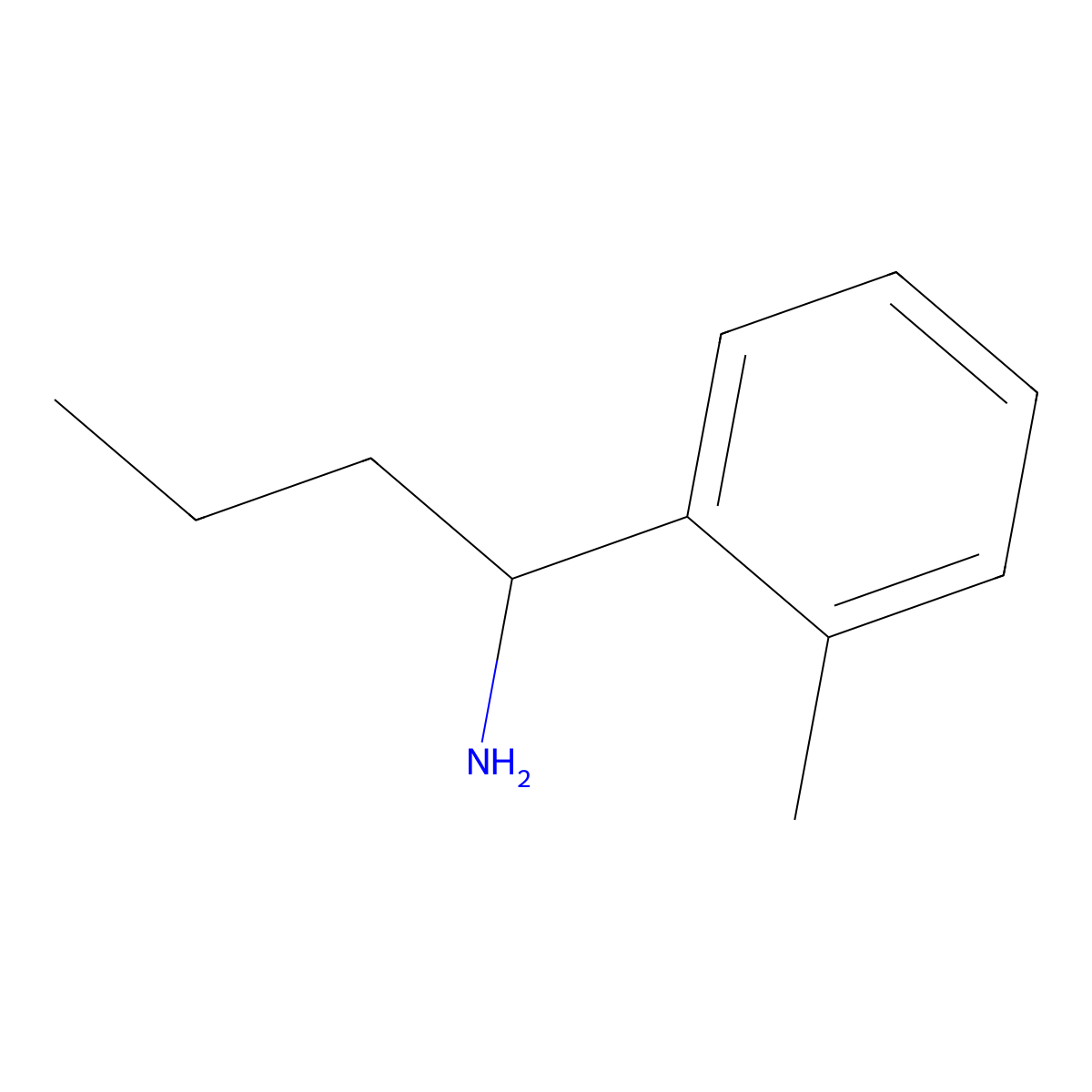 1-(2-Methylphenyl)butan-1-amine molecular structure, CAS 855278-36-3