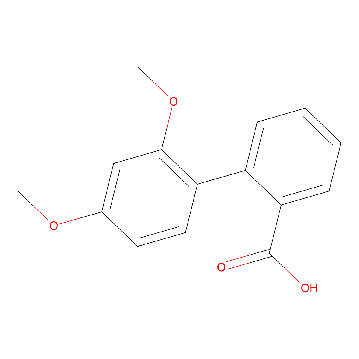 2-(2,4-Dimethoxyphenyl)benzoic acid molecular structure, CAS 855278-72-7