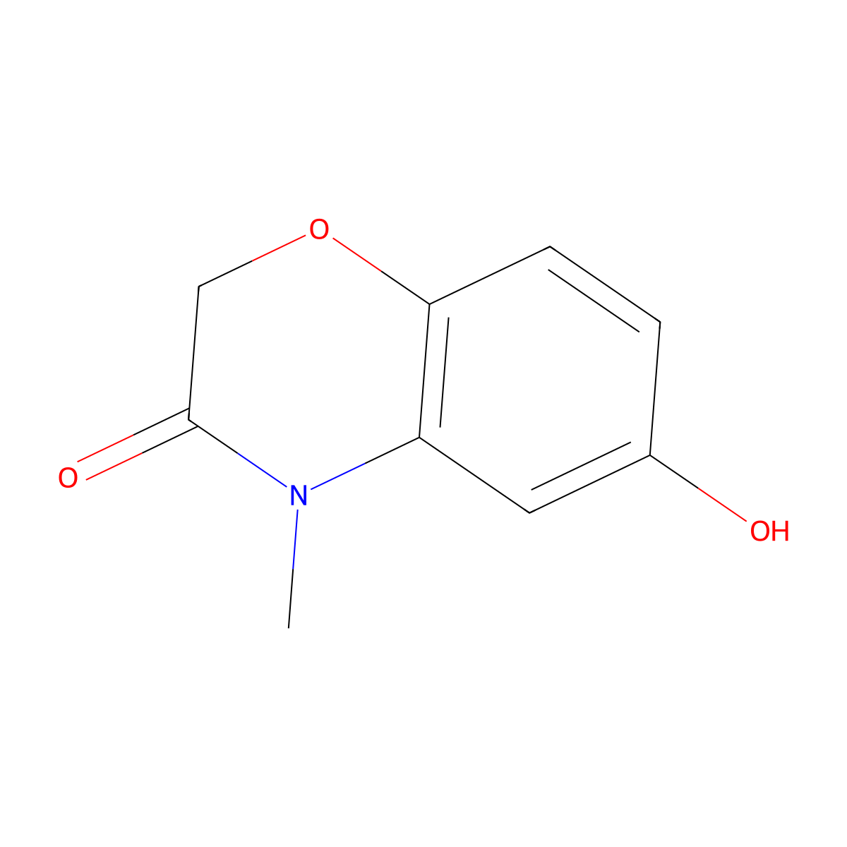 6-Hydroxy-4-methyl-2h-benzo[b][1,4]oxazin-3(4h)-one molecular structure, CAS 855279-11-7