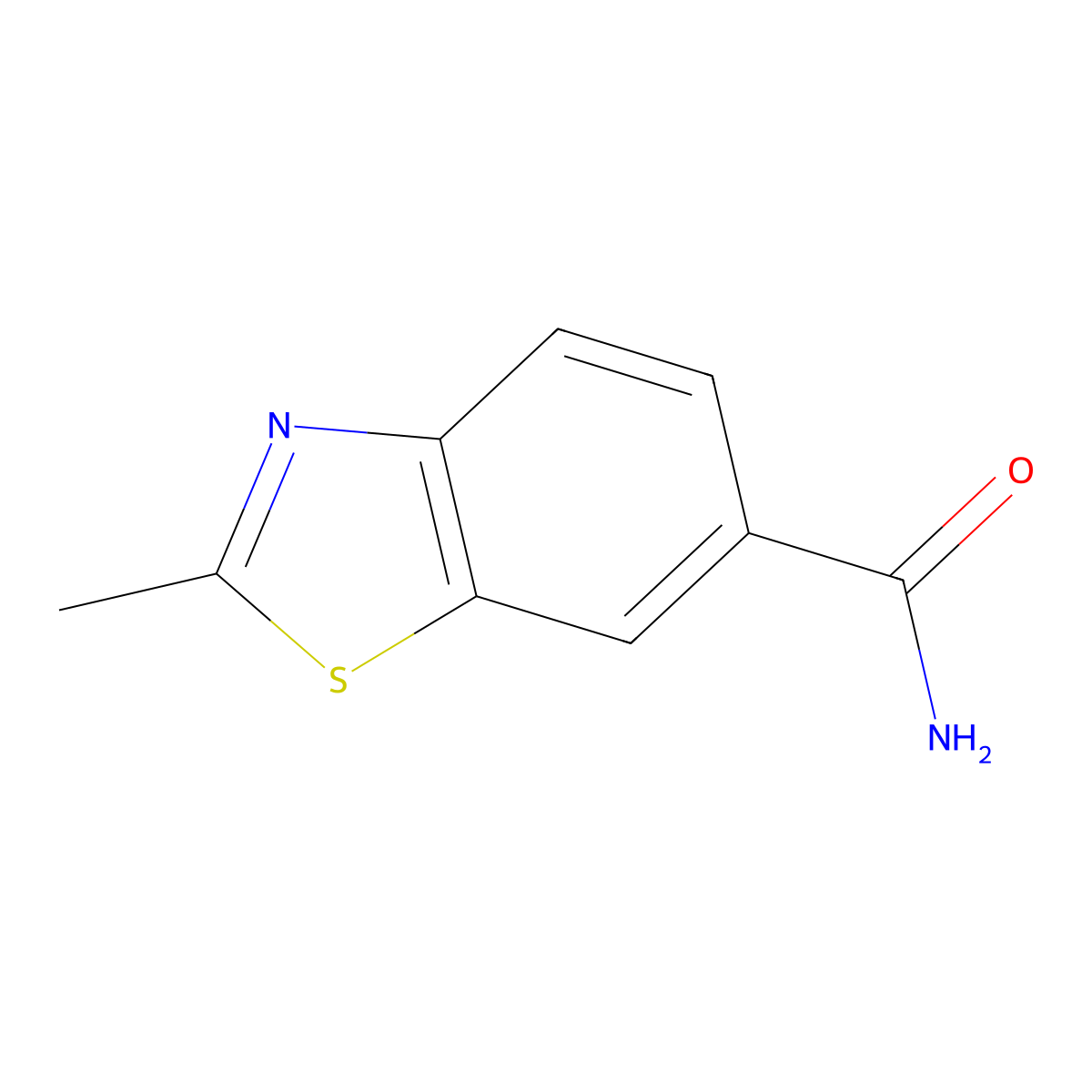 2-Methylbenzo[d]thiazole-6-carboxamide molecular structure, CAS 855281-83-3