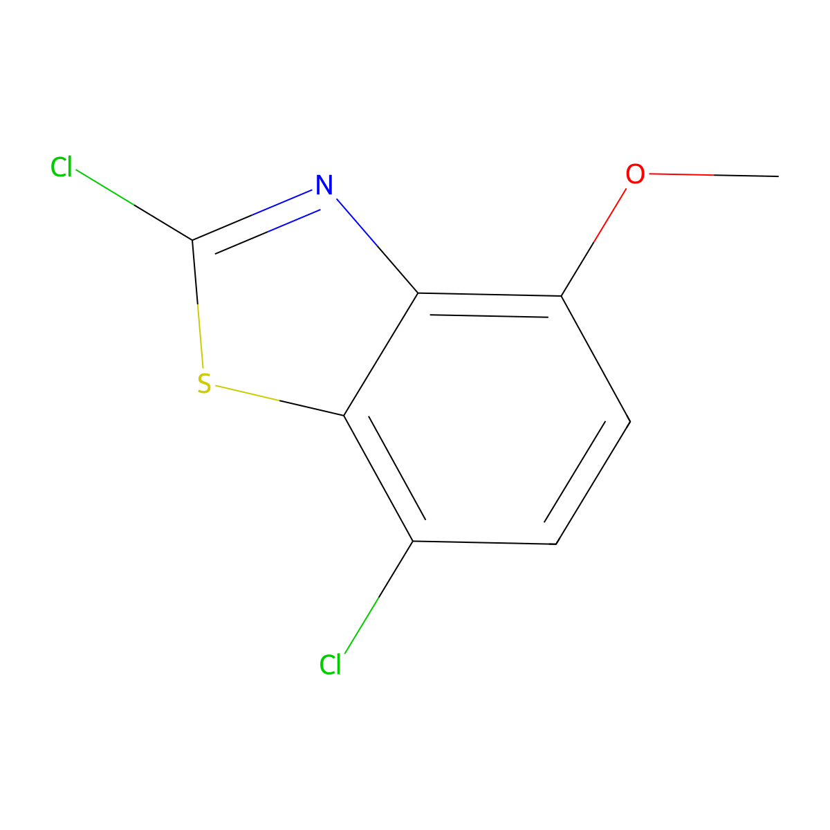 2,7-Dichloro-4-methoxy-benzothiazole molecular structure, CAS 855282-63-2
