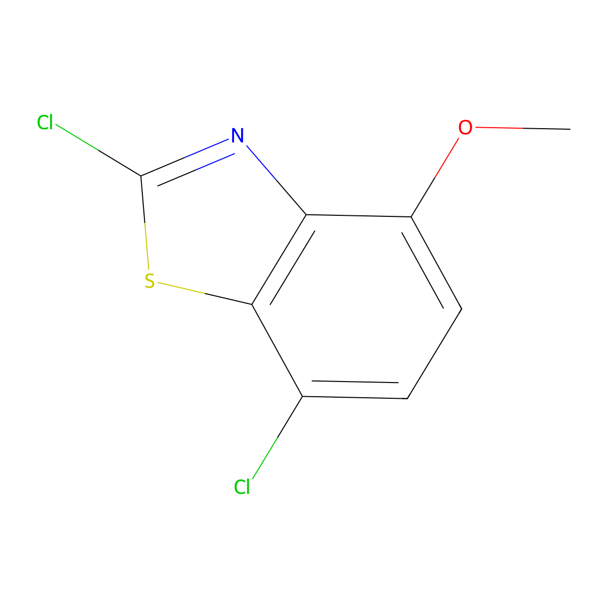 2,7-Dichloro-4-methoxy-benzothiazole molecular structure, CAS 855282-63-2