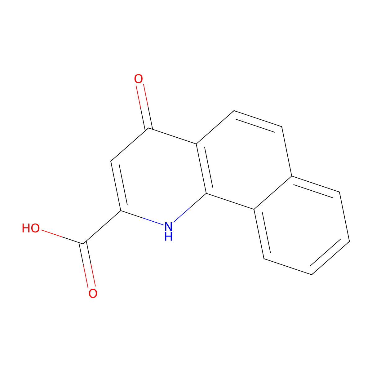 4-Hydroxybenzo[h]quinoline-2-carboxylic acid molecular structure, CAS 855283-82-8