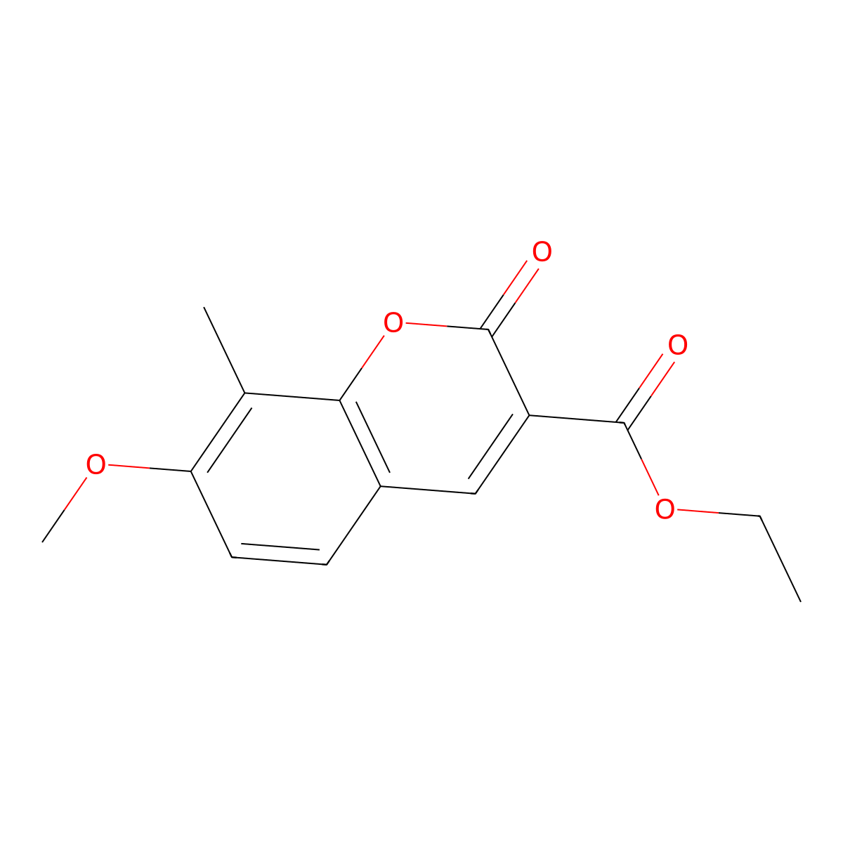 Ethyl 7-methoxy-8-methyl-2-oxo-2H-chromene-3-carboxylate molecular structure, CAS 855287-26-2