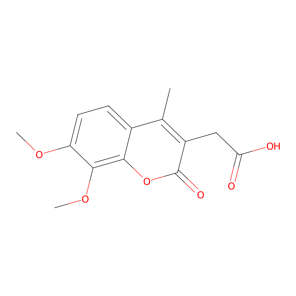 (7,8-dimethoxy-4-methyl-2-oxo-2H-chromen-3-yl)acetic acid molecular structure, CAS 855287-75-1