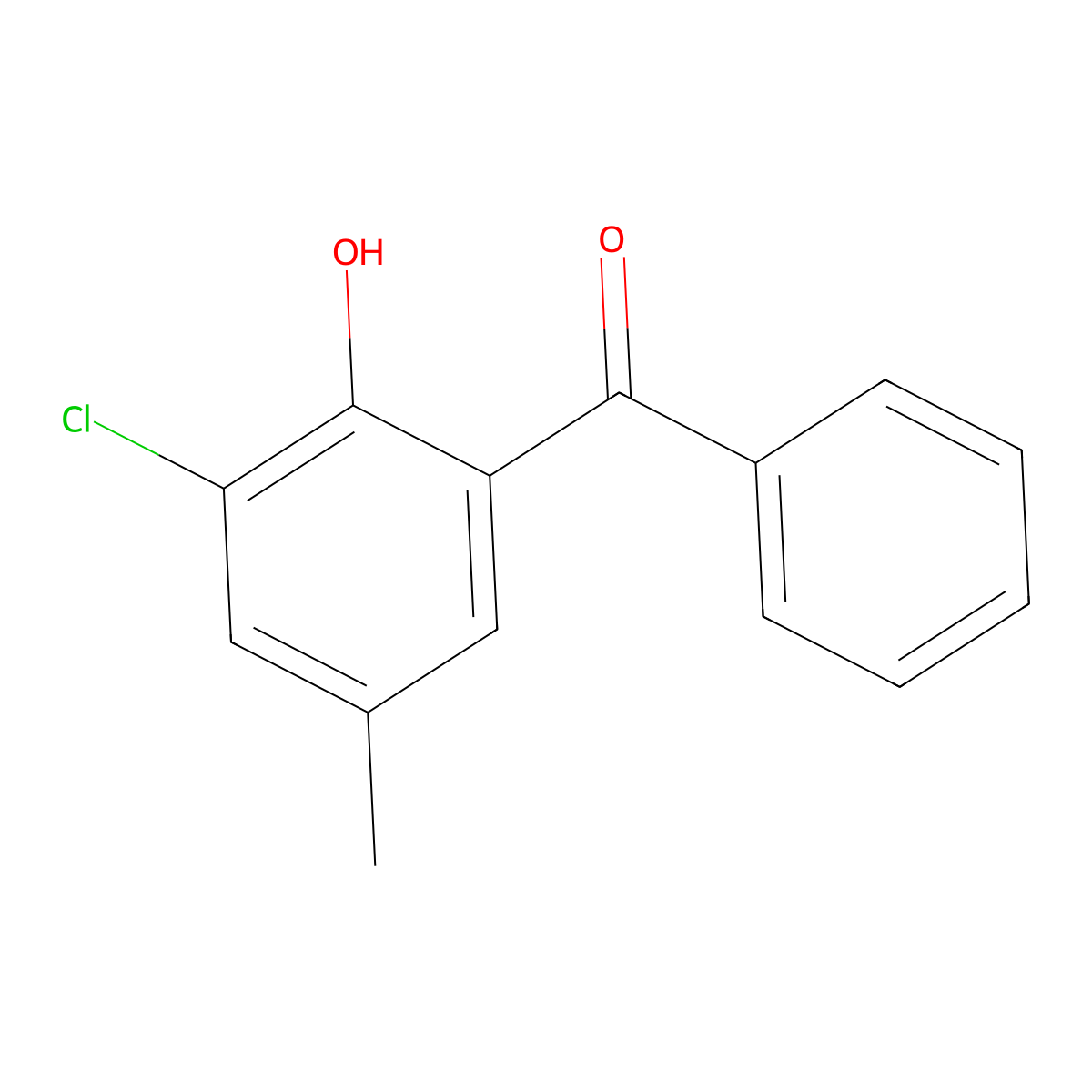 2-Benzoyl-6-chloro-4-methylphenol molecular structure, CAS 855288-40-3