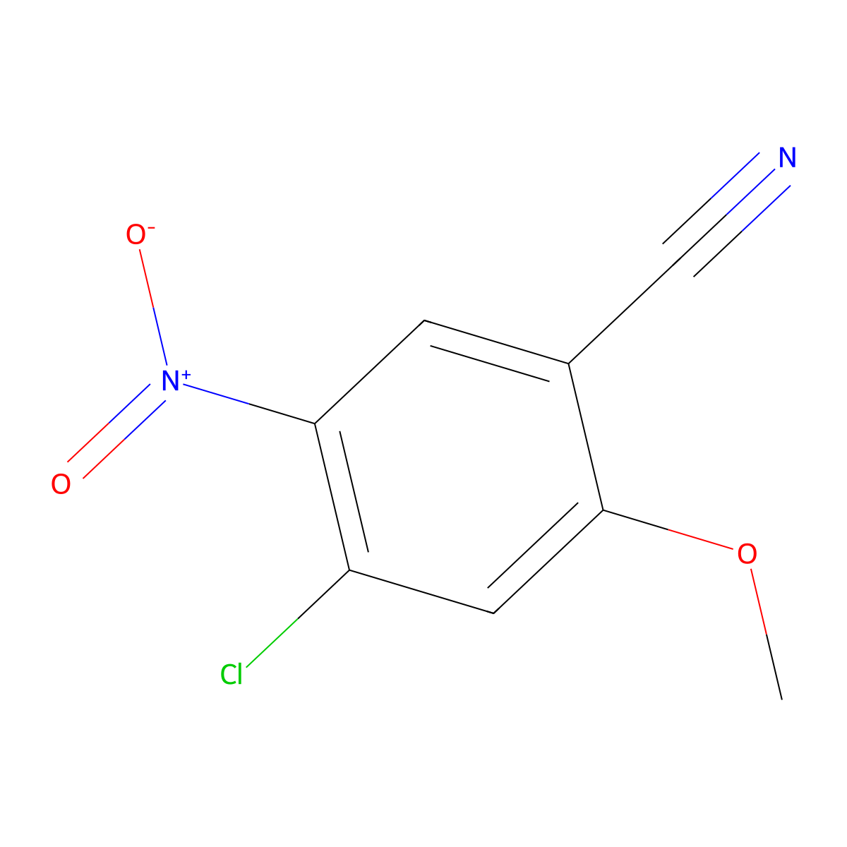 4-Chloro-2-methoxy-5-nitrobenzonitrile molecular structure, CAS 855290-94-7