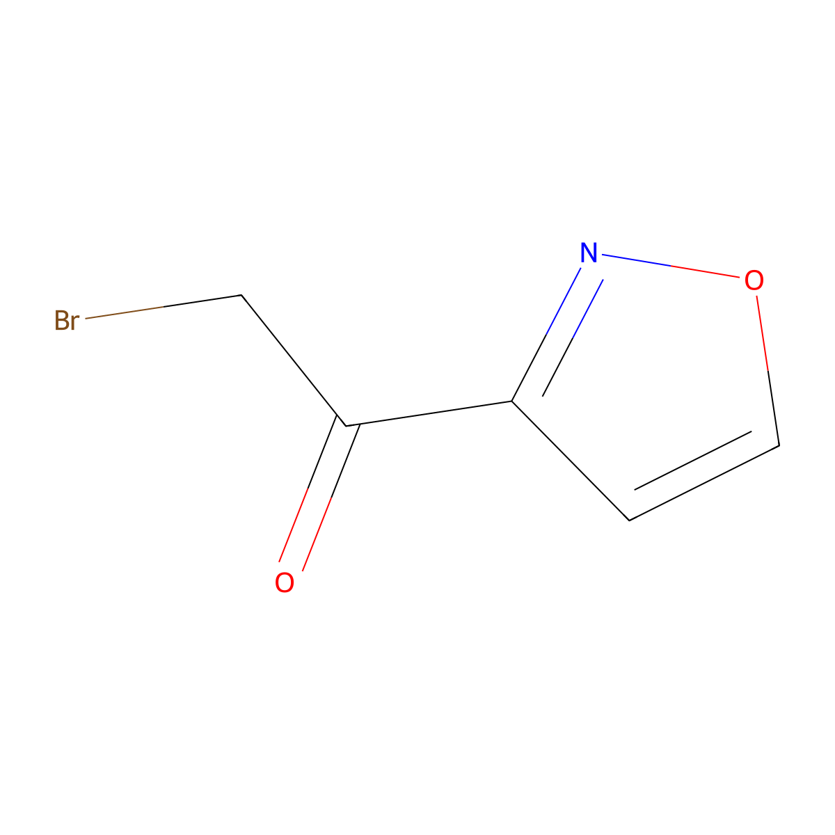 2-Bromo-1-(1,2-oxazol-3-yl)ethan-1-one molecular structure, CAS 855292-87-4