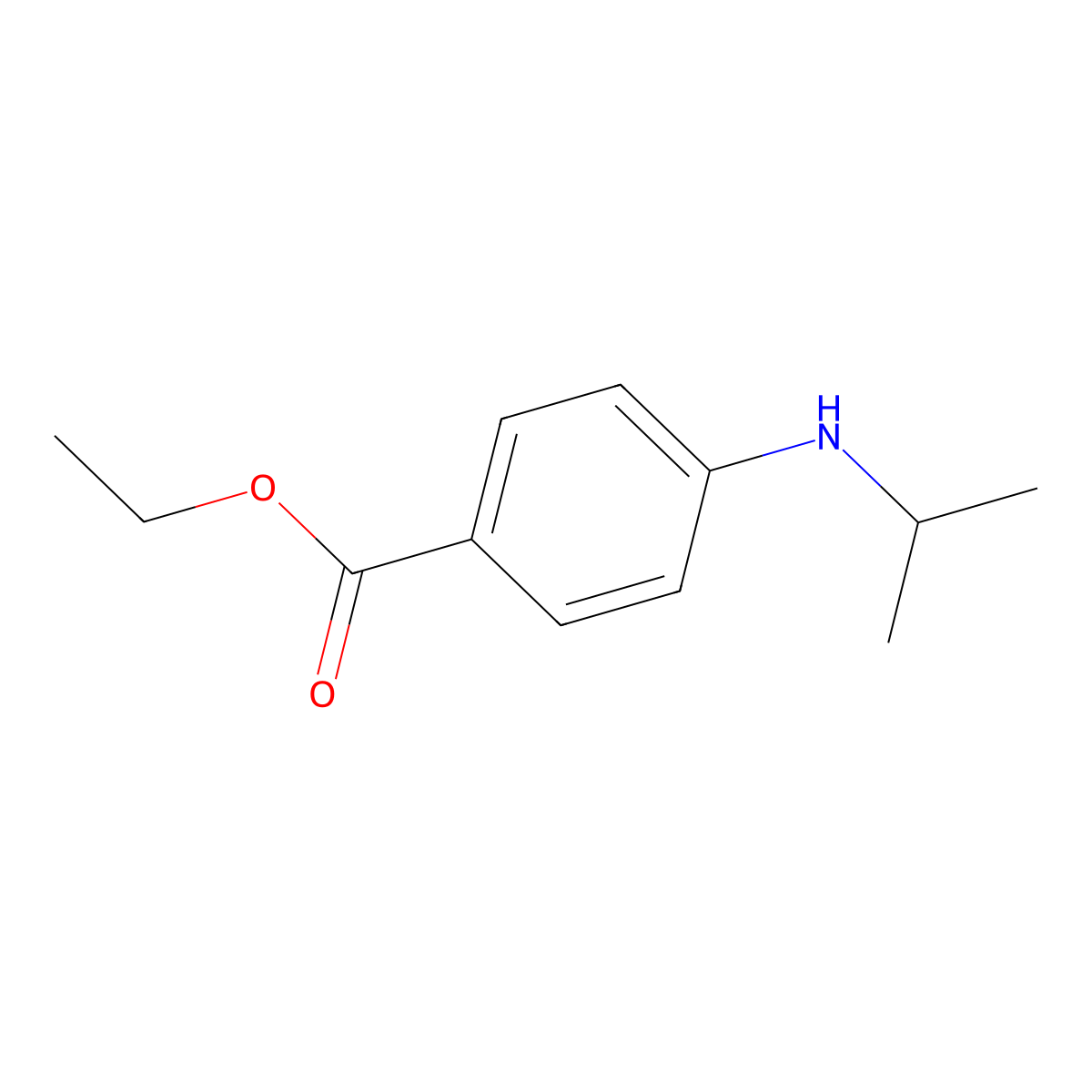 Ethyl 4-[(propan-2-yl)amino]benzoate molecular structure, CAS 855294-03-0